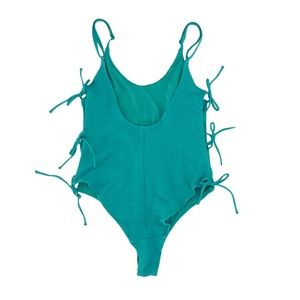 One piece green swimsuit with bows 🎀